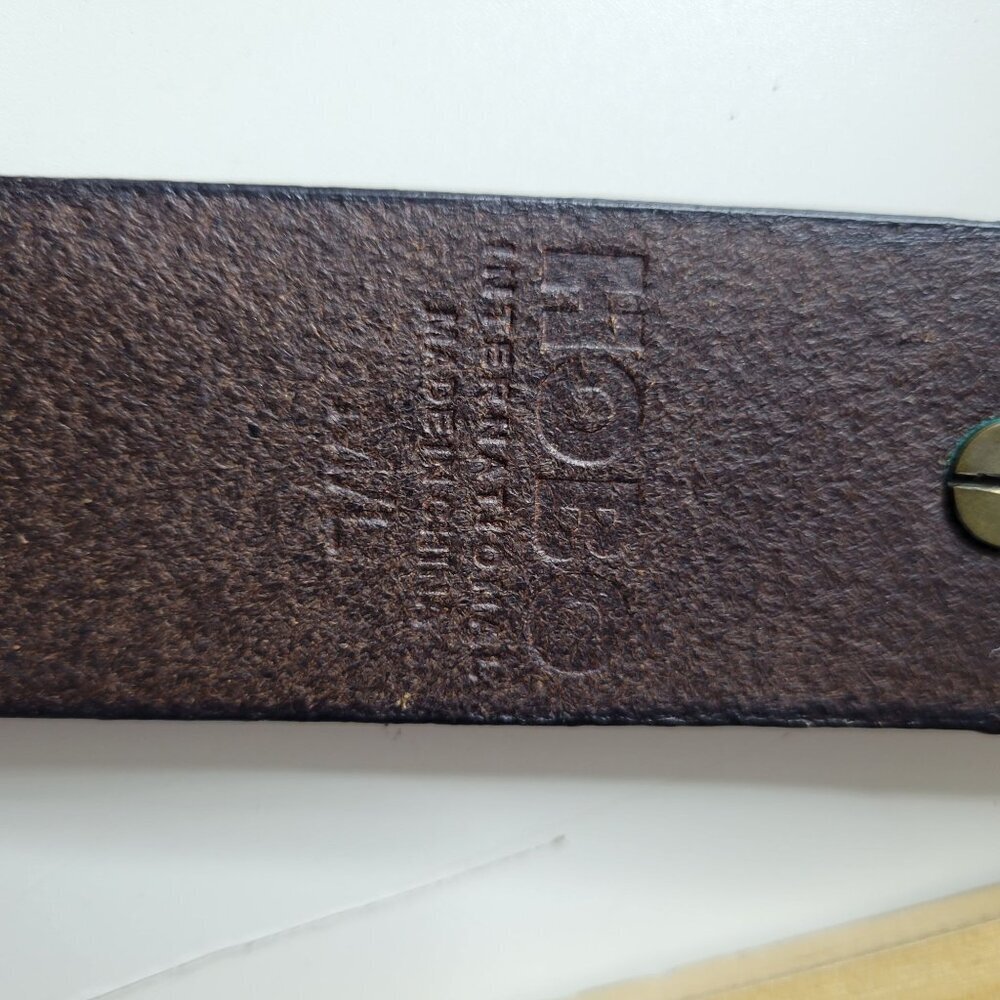 Hobo Brown Leather belt Women size 34 - Picture 2 of 11